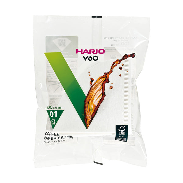 Filtre de hârtie Hario V60-01, 100 buc