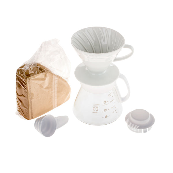 Hario V60 Dripper & Pot White